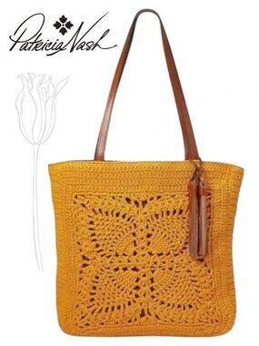 Patricia Nash Naomi Crochet Shoulder Bag Sunset